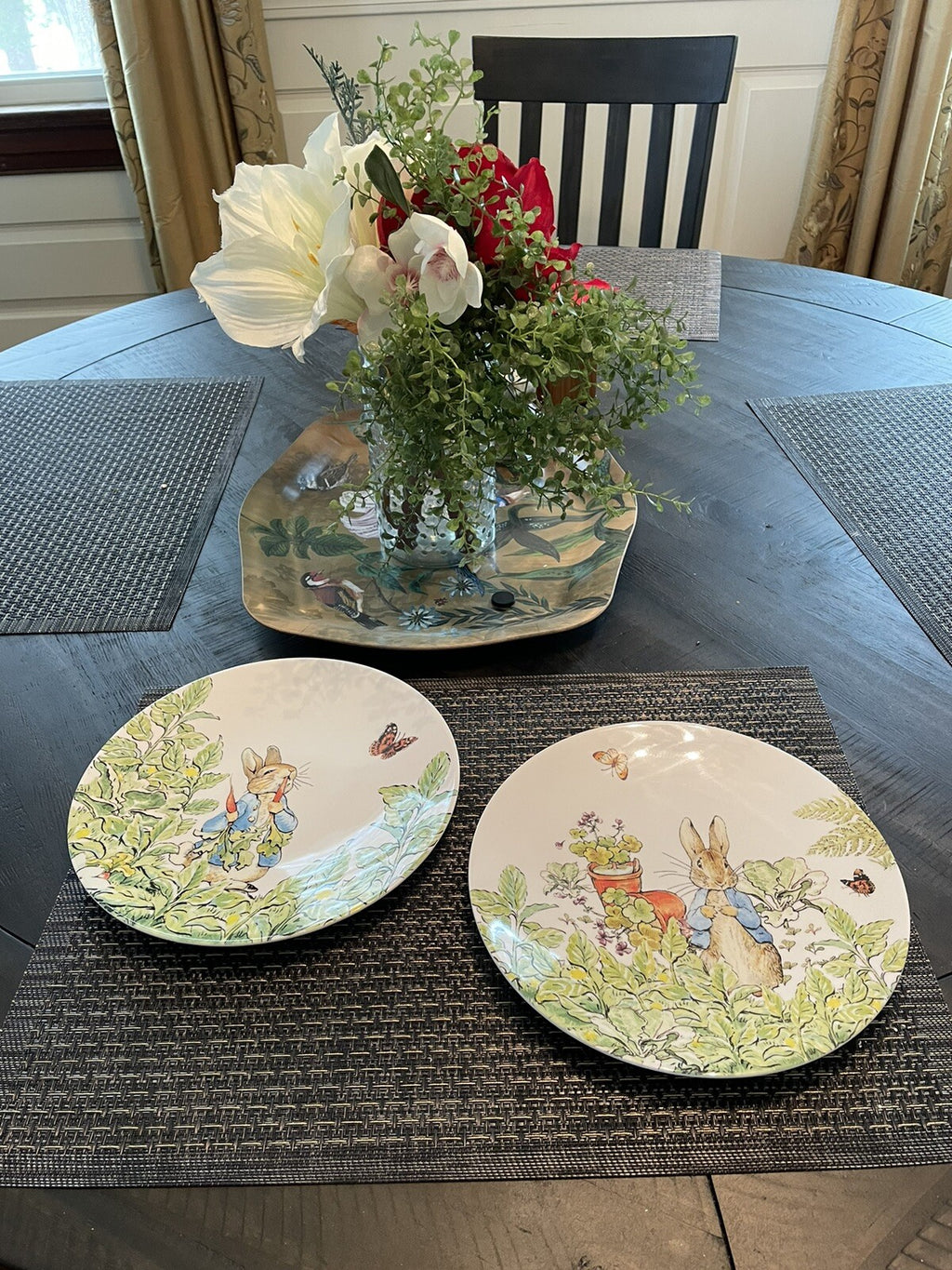 Pottery Barn Disney Plate Peter rabbit Easter holiday Bunny gift school kid -