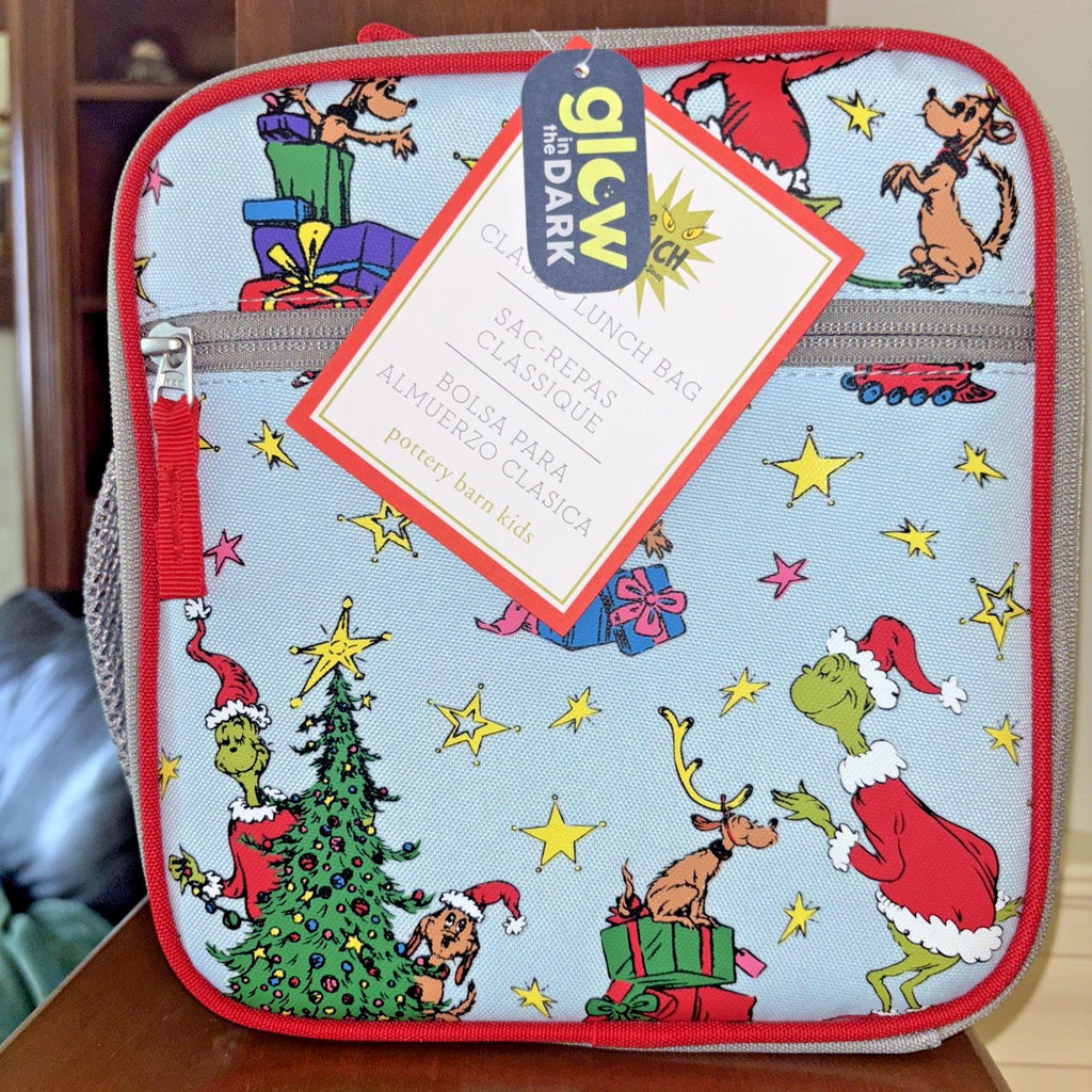 School Pottery barn GRINCH LUNCH BOX BAG unicorn princess girl pre k travel lc