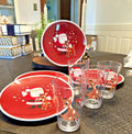 Disney Pottery Barn Rudolph holiday Christmas Santa PLATE + CUP party Kid SET 8