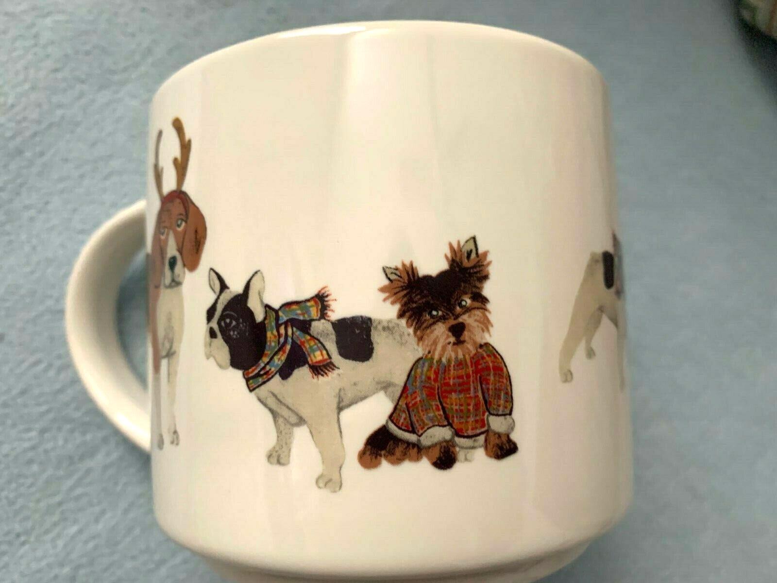 Pottery Barn Mug Christmas holiday gift dog cup beagle birthday school travel 1
