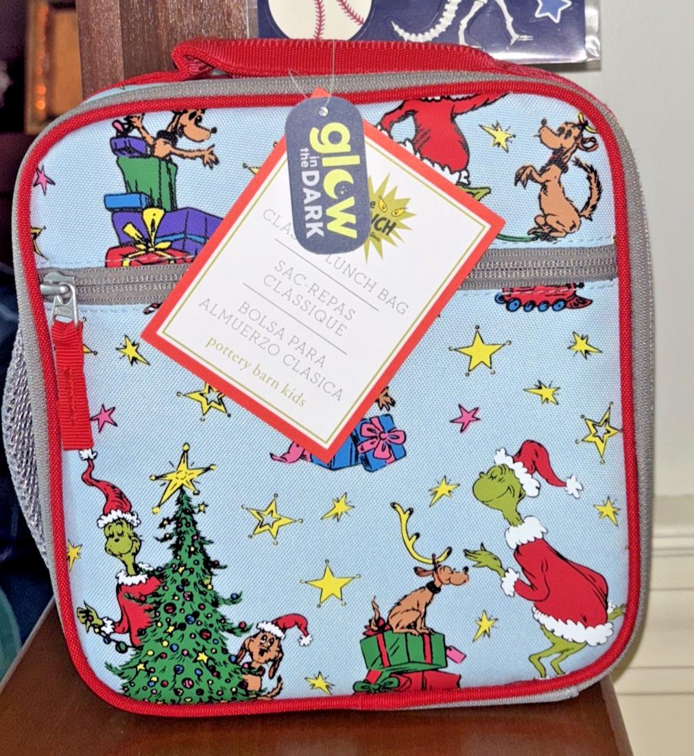 School Pottery barn GRINCH LUNCH BOX BAG unicorn princess girl pre k travel lc