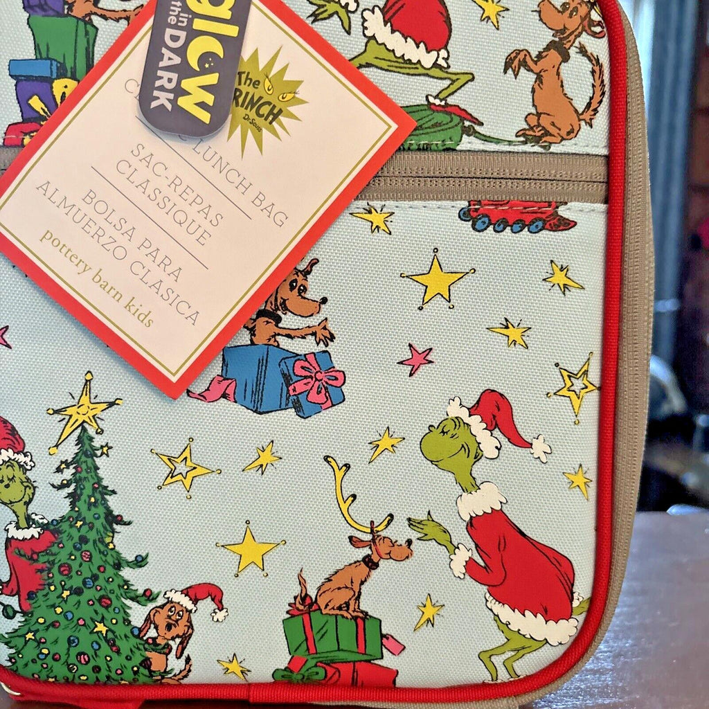 School Pottery barn GRINCH LUNCH BOX BAG unicorn princess girl pre k travel lc
