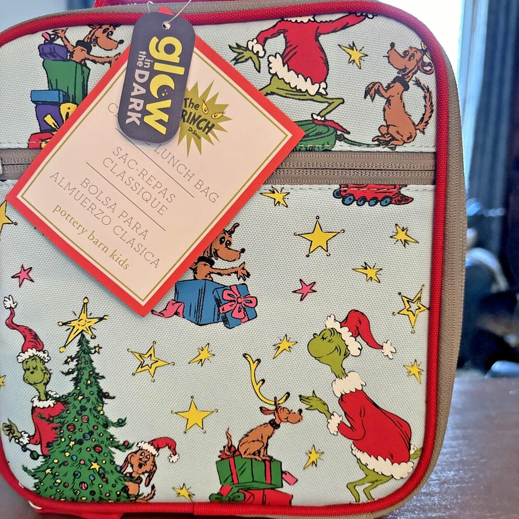 School Pottery barn GRINCH LUNCH BOX BAG unicorn princess girl pre k travel lc