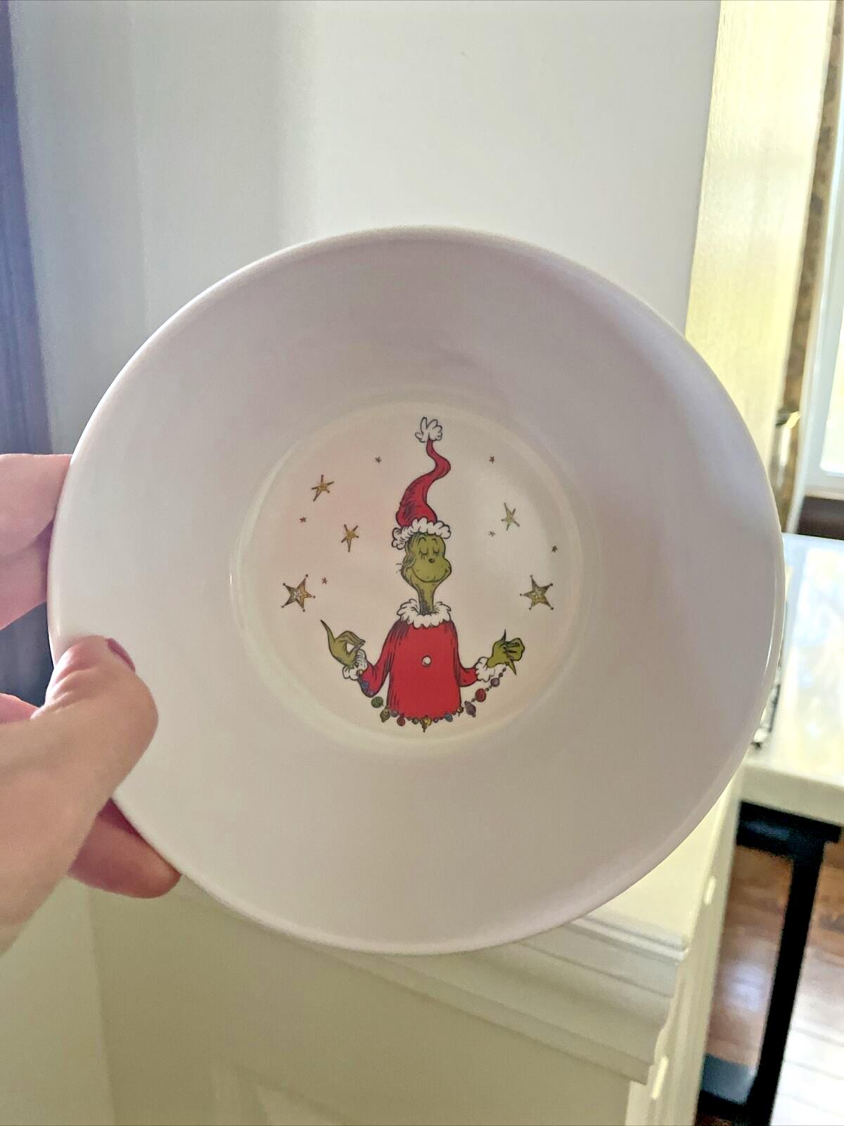 Grinch Pottery Barn Christmas Bowl Disney Holiday gift Seuss Party school kid n