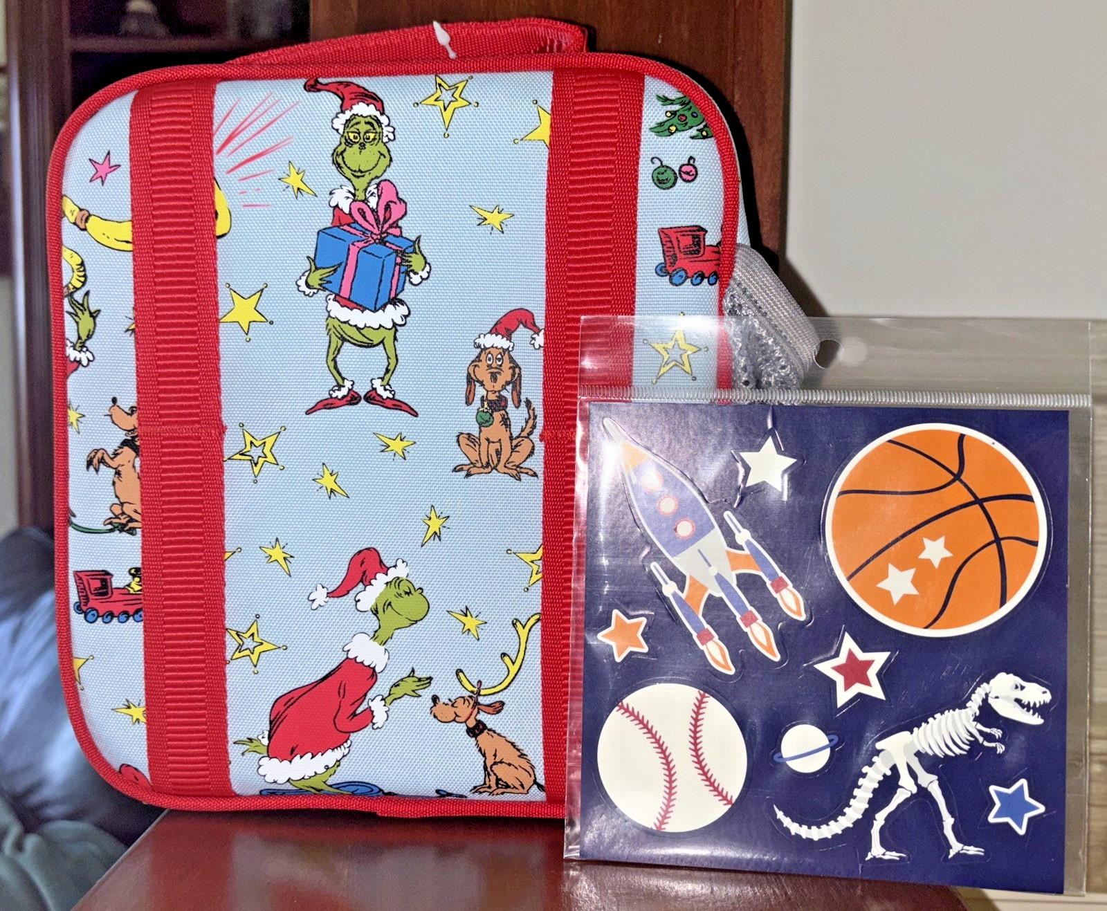 School Pottery barn GRINCH LUNCH BOX BAG unicorn princess girl pre k travel lc