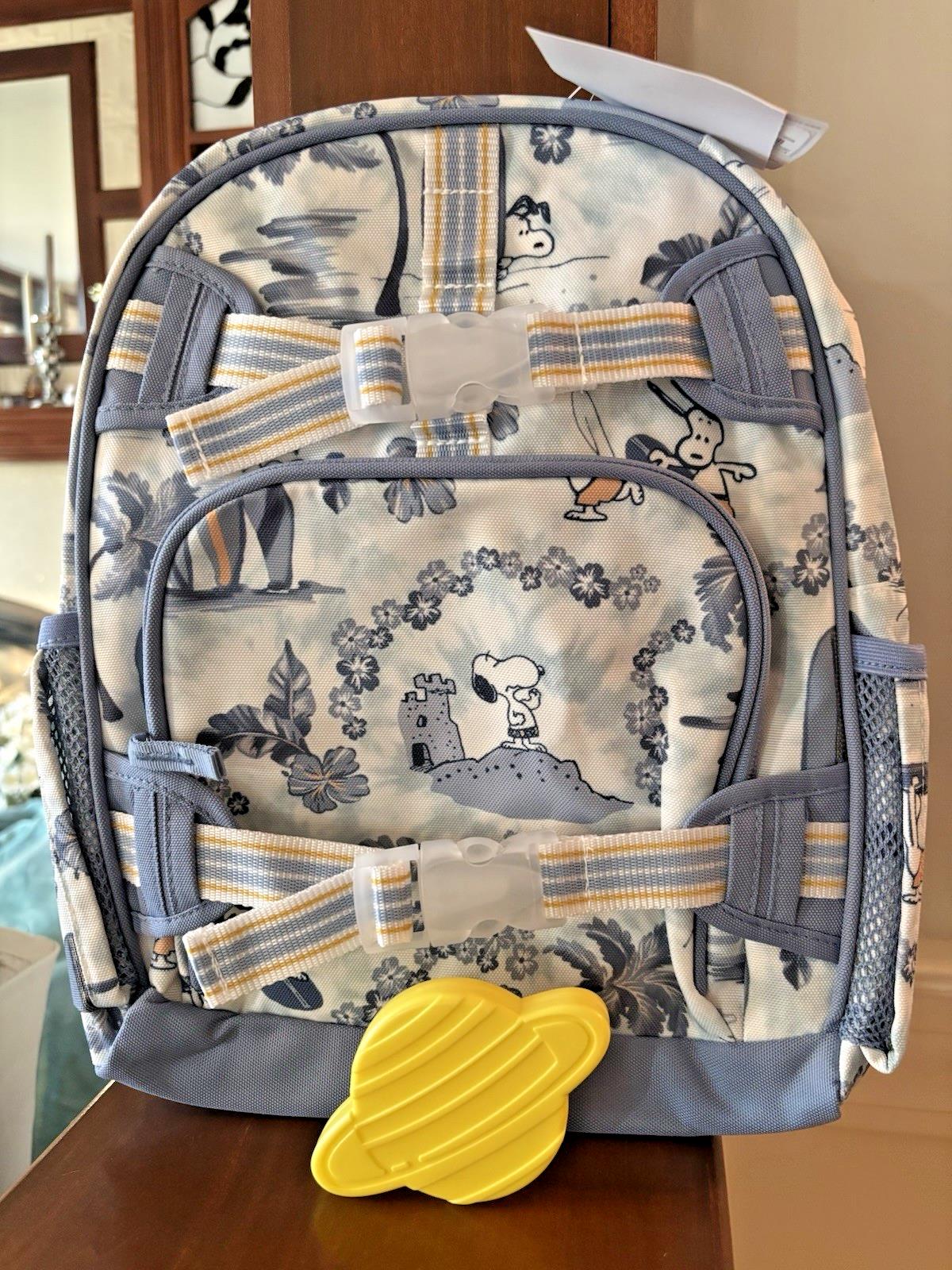 Pottery Barn school SNOOPY kid Disney Backpack Peanuts Travel bag planet set .