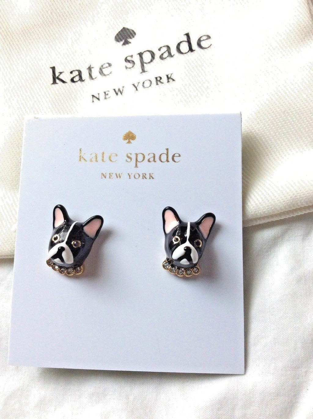 Kate Spade Earring Disney DOG STUD terrier gold holiday gift Birthday mom teen -