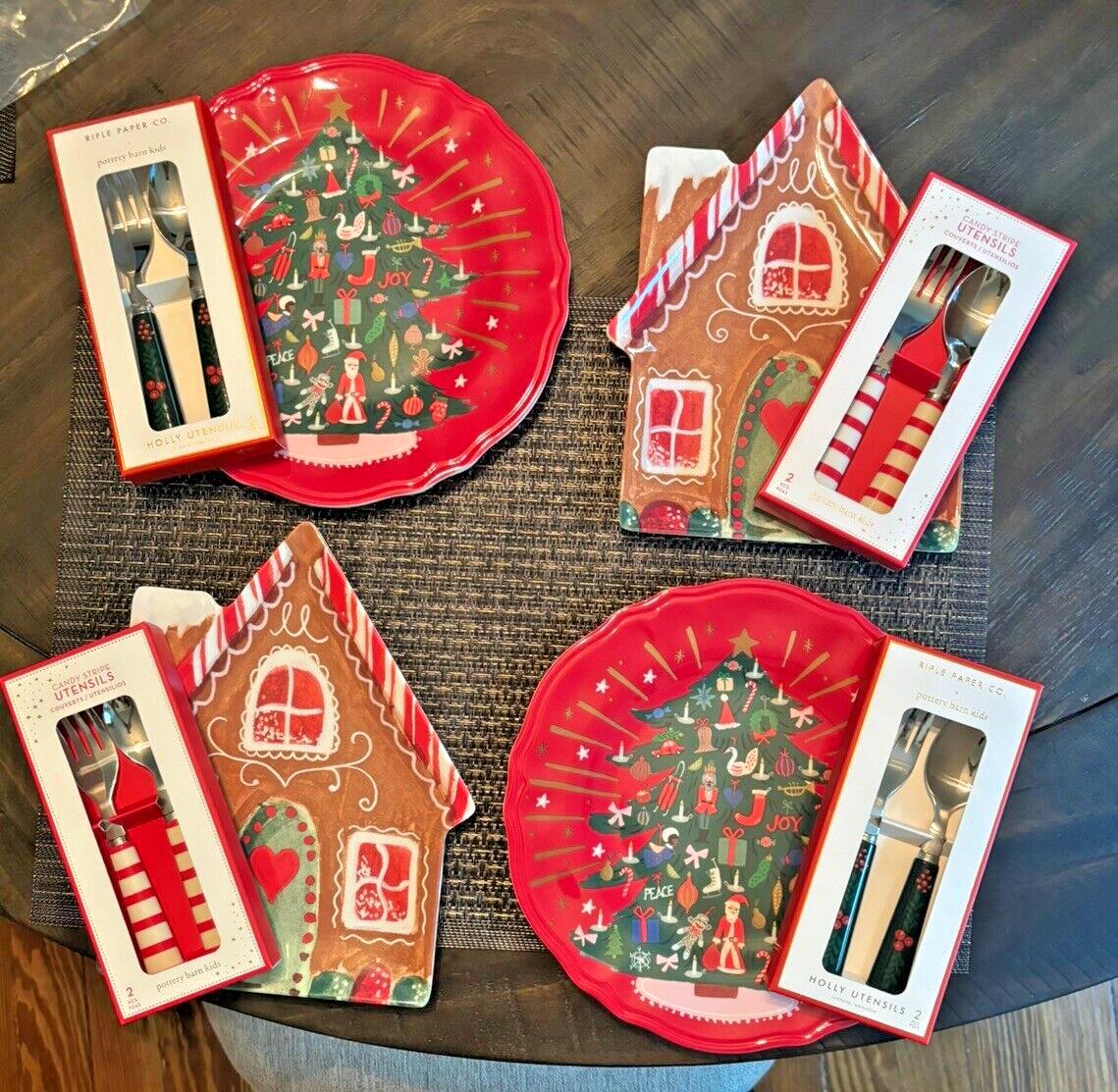 Pottery Barn Disney holiday Nutcracker Christmas Gingerbread plate party SET 8 !