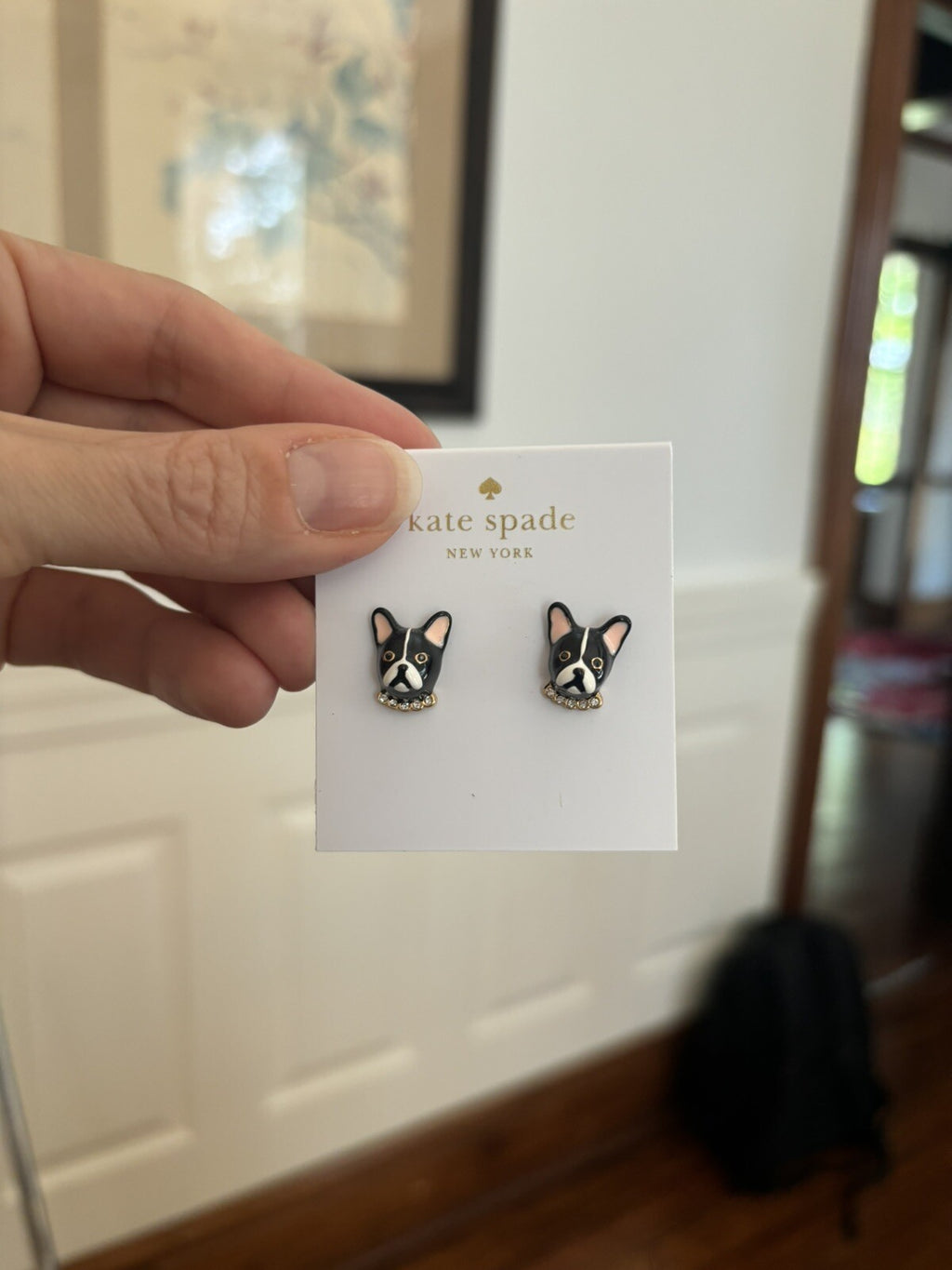 Kate Spade Earring Disney DOG STUD terrier gold holiday gift Birthday mom teen -