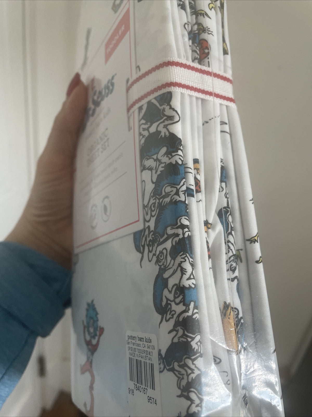 Disney Pottery Barn TODDLER bed SHEET SET Seuss baby crib holiday Christmas kid