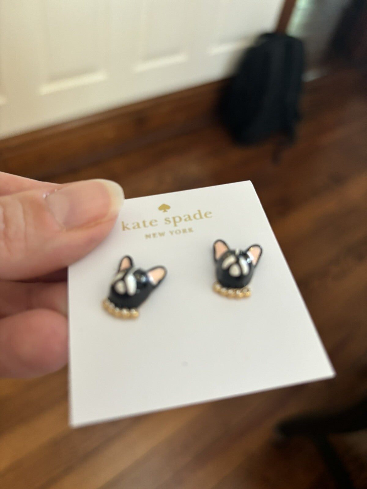 Kate Spade Earring Disney DOG STUD terrier gold holiday gift Birthday mom teen -