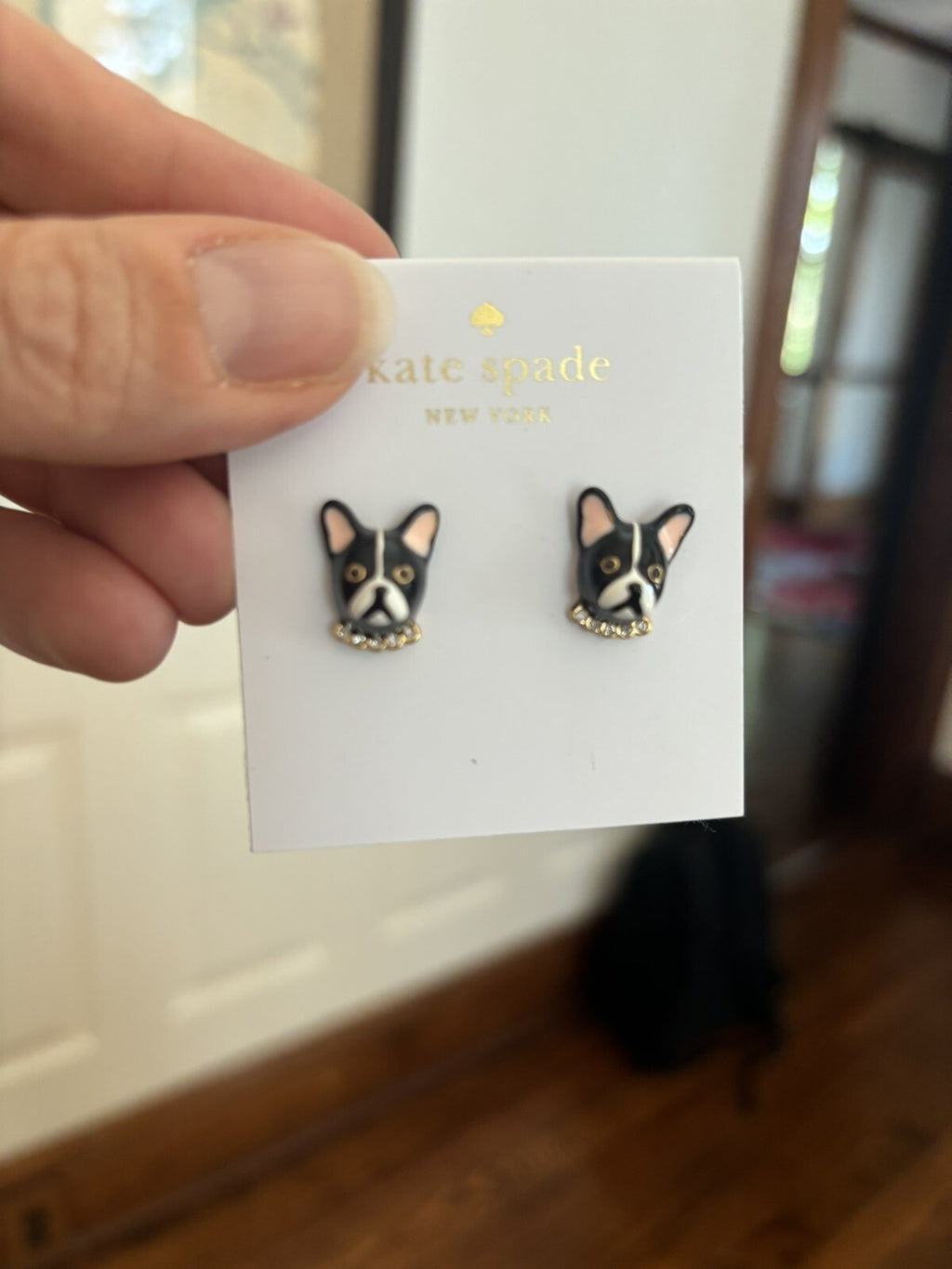 Kate Spade Earring Disney DOG STUD terrier gold holiday gift Birthday mom teen -