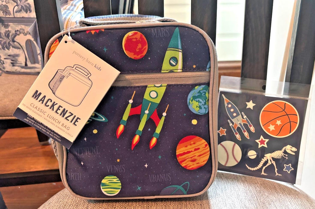 school Pottery Barn LUNCH star wars space Solo Jedi solar system Travel bag -