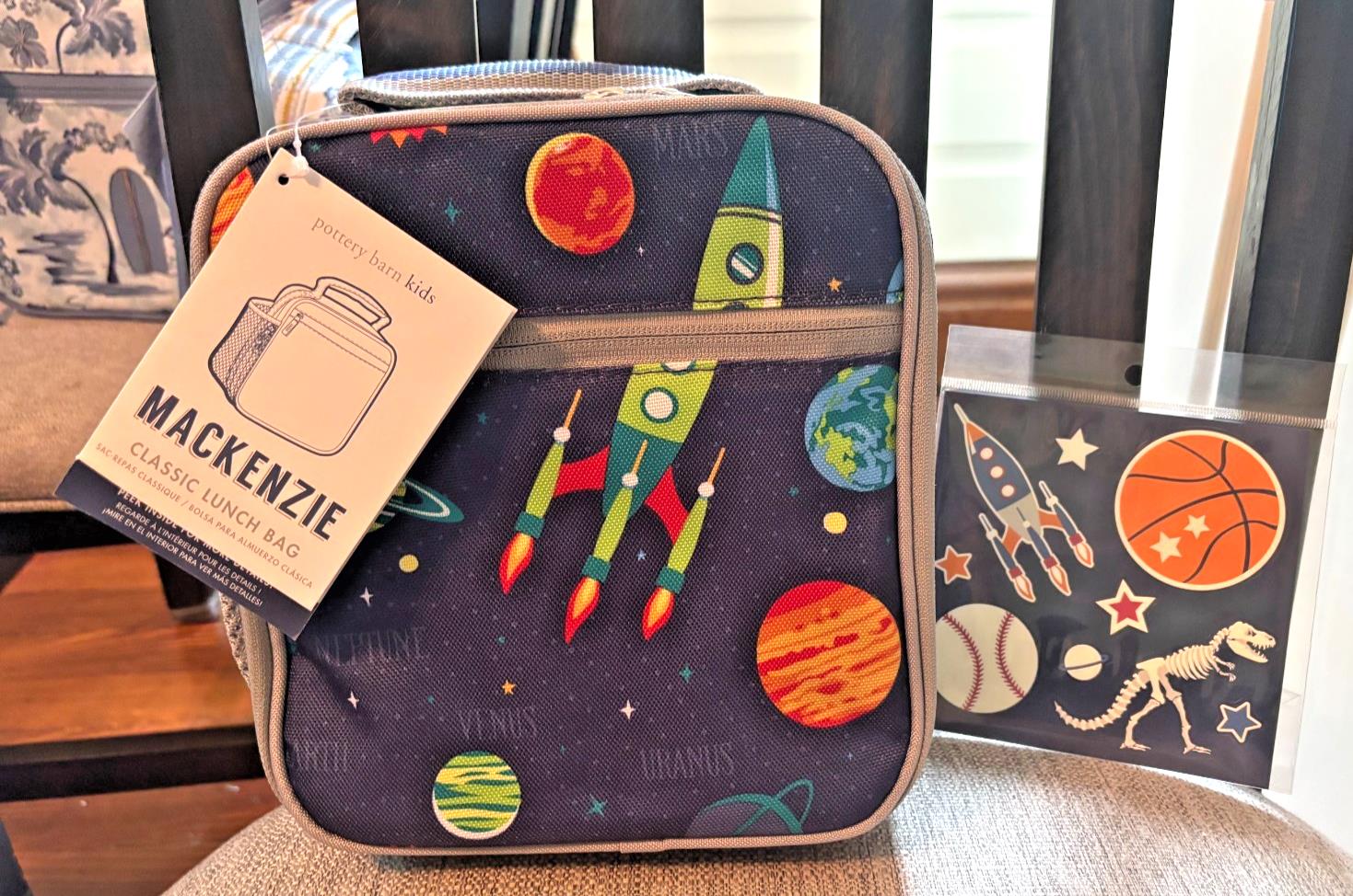 school Pottery Barn LUNCH star wars space Solo Jedi solar system Travel bag -