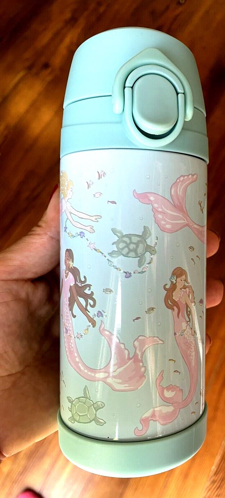 Pottery barn School Disney WATER BOTTLE mermaid princess Travel girl beach  .