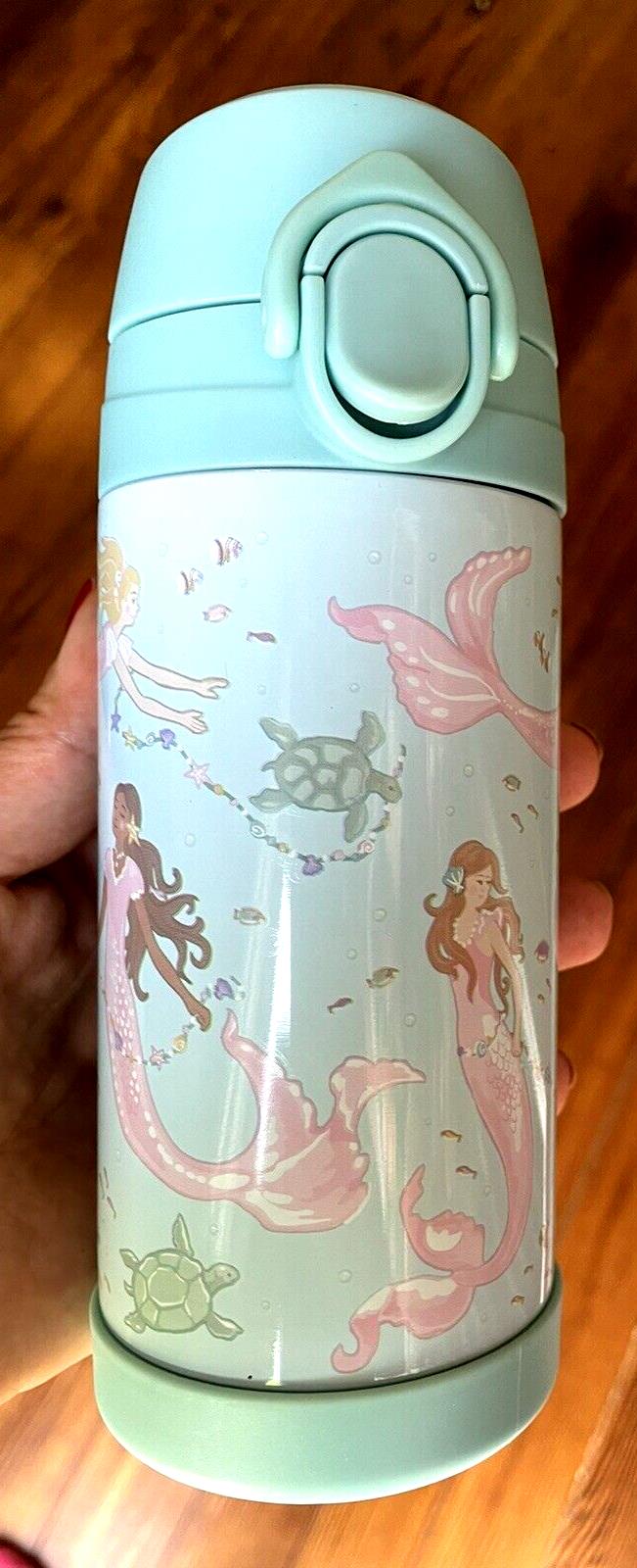 Pottery barn School Disney WATER BOTTLE mermaid princess Travel girl beach  .