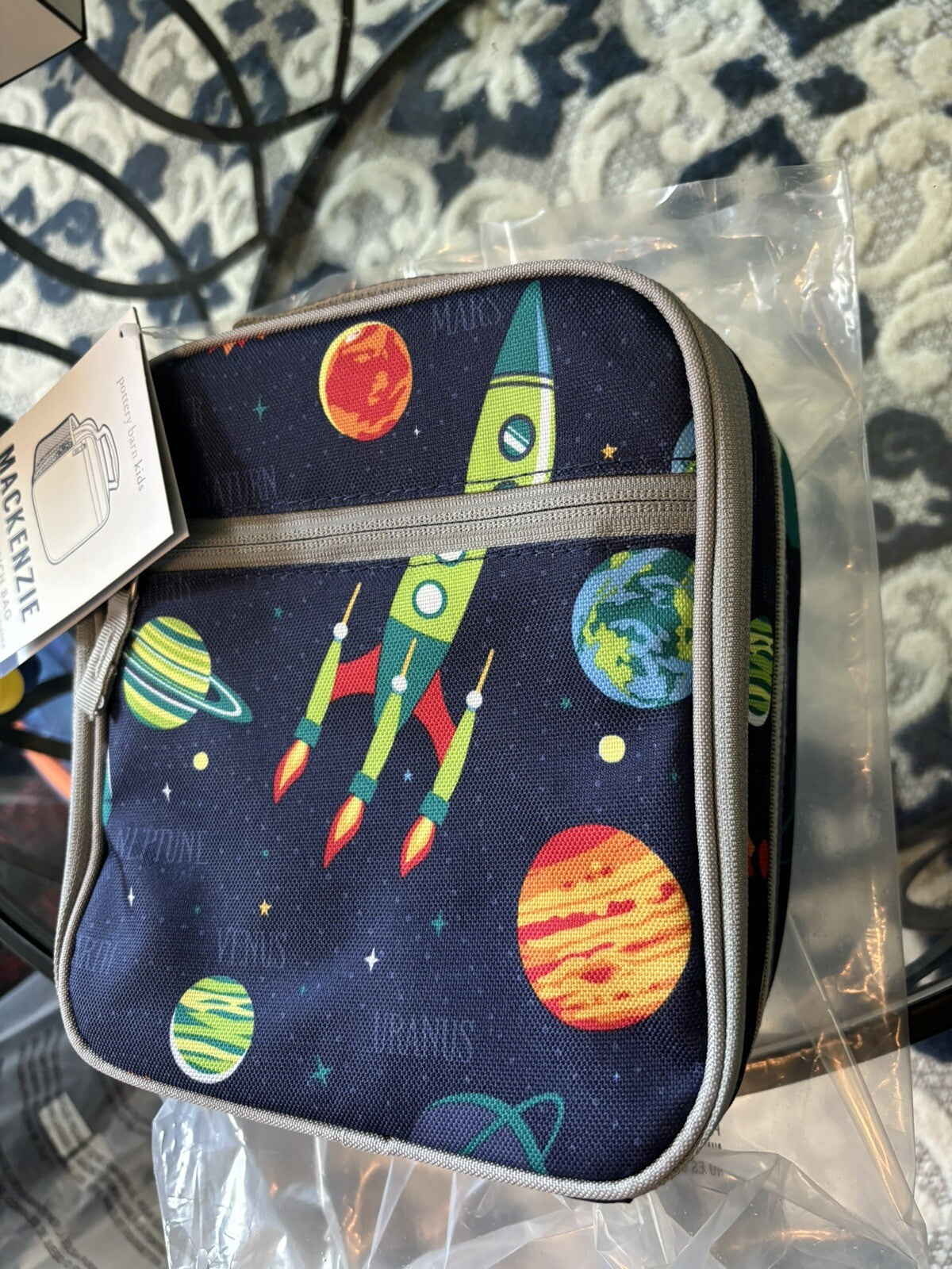 school Pottery Barn LUNCH star wars space Solo Jedi solar system Travel bag -