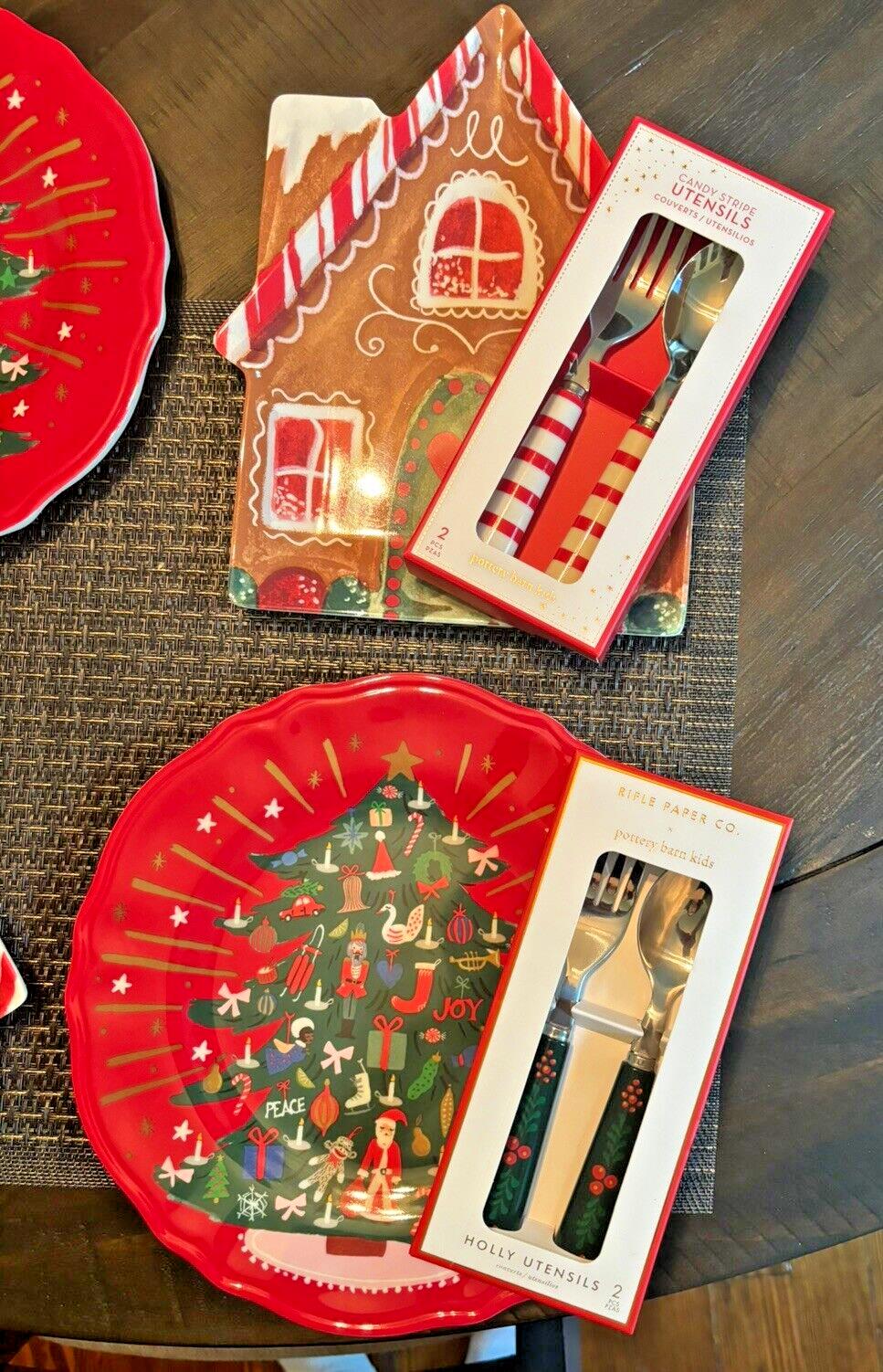 Pottery Barn Disney holiday Nutcracker Christmas Gingerbread plate party SET 8 !