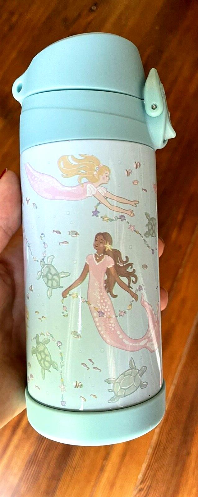 Pottery barn School Disney WATER BOTTLE mermaid princess Travel girl beach  .