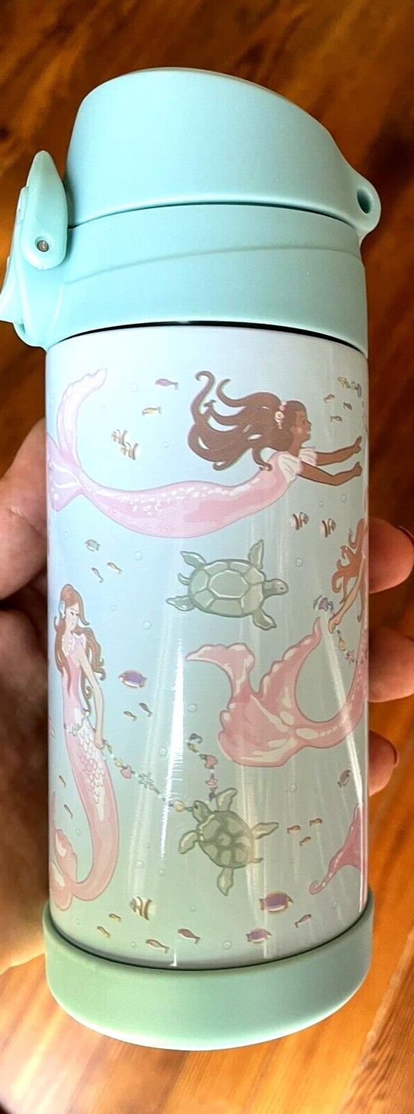 Pottery barn School Disney WATER BOTTLE mermaid princess Travel girl beach  .