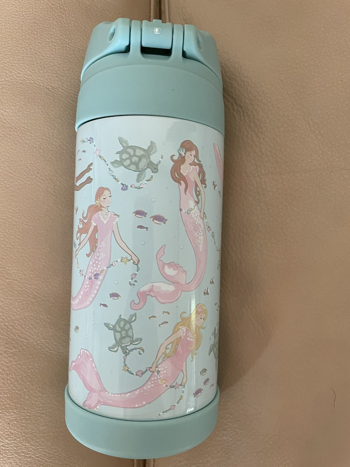 Pottery barn School Disney WATER BOTTLE mermaid princess Travel girl beach  .