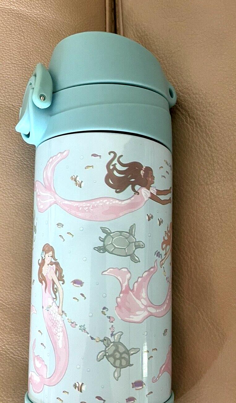 Pottery barn School Disney WATER BOTTLE mermaid princess Travel girl beach  .