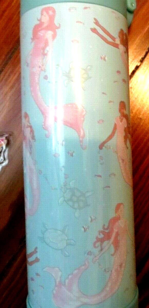 Pottery barn School Disney WATER BOTTLE mermaid princess Travel girl beach  .