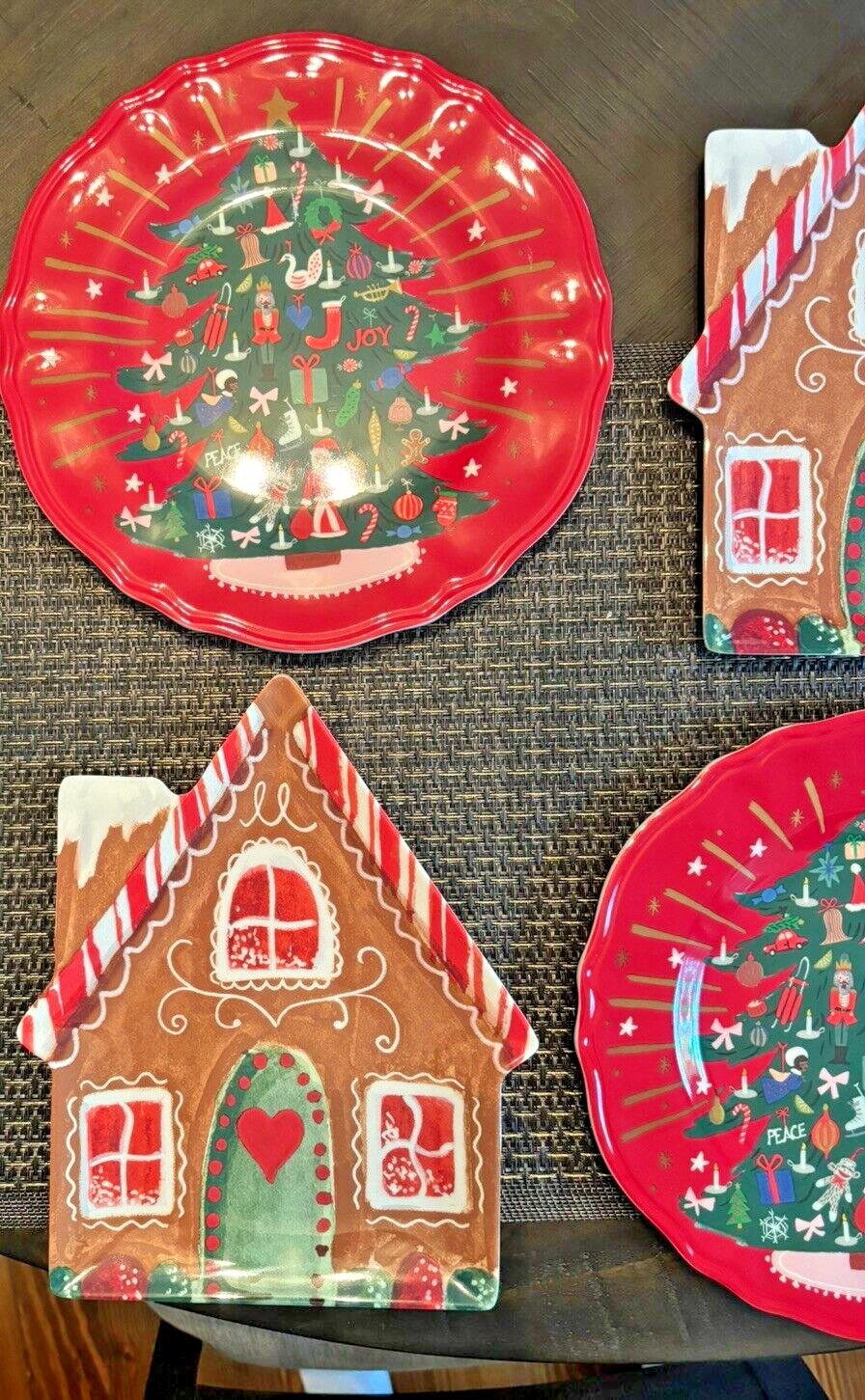 Pottery Barn Disney holiday Nutcracker Christmas Gingerbread plate party SET 8 !