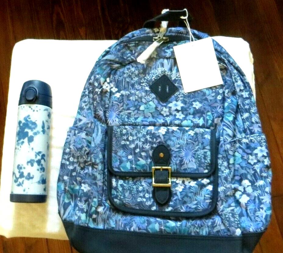 Pottery barn School Backpack+ Water Bottle floral Disney travel rainbow kid ?? .