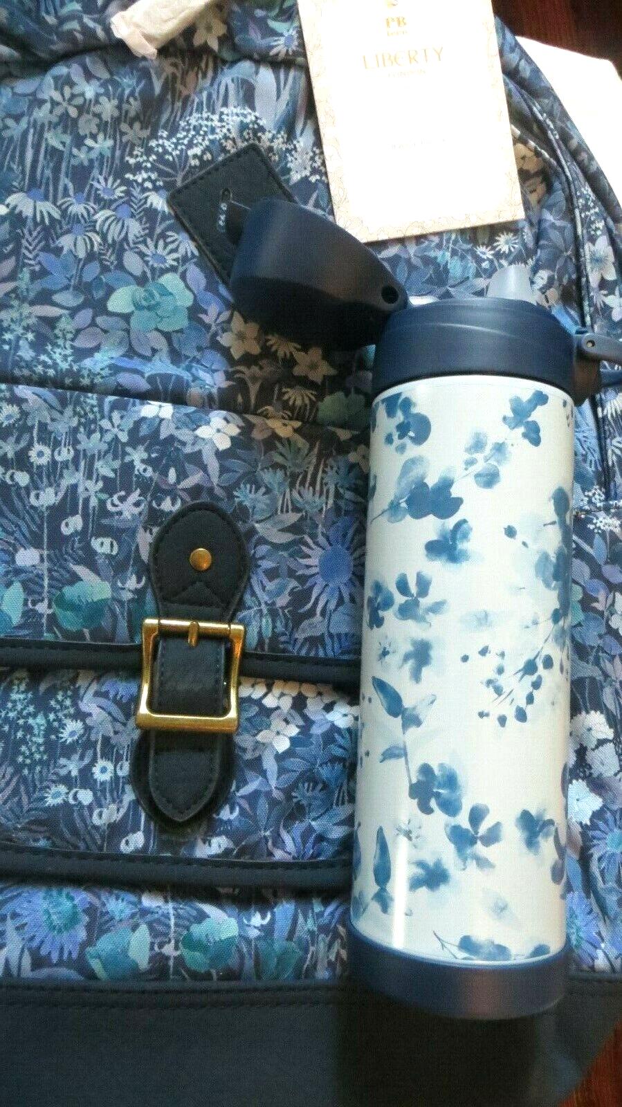 Pottery barn School Backpack+ Water Bottle floral Disney travel rainbow kid ?? .
