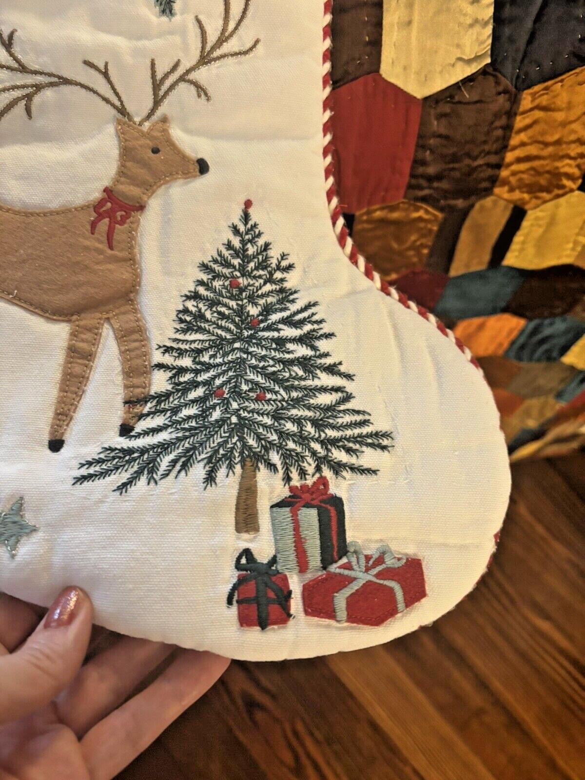 Pottery Barn Disney Holiday Candy Cane Deer Christmas stocking gift kid Santa ,/