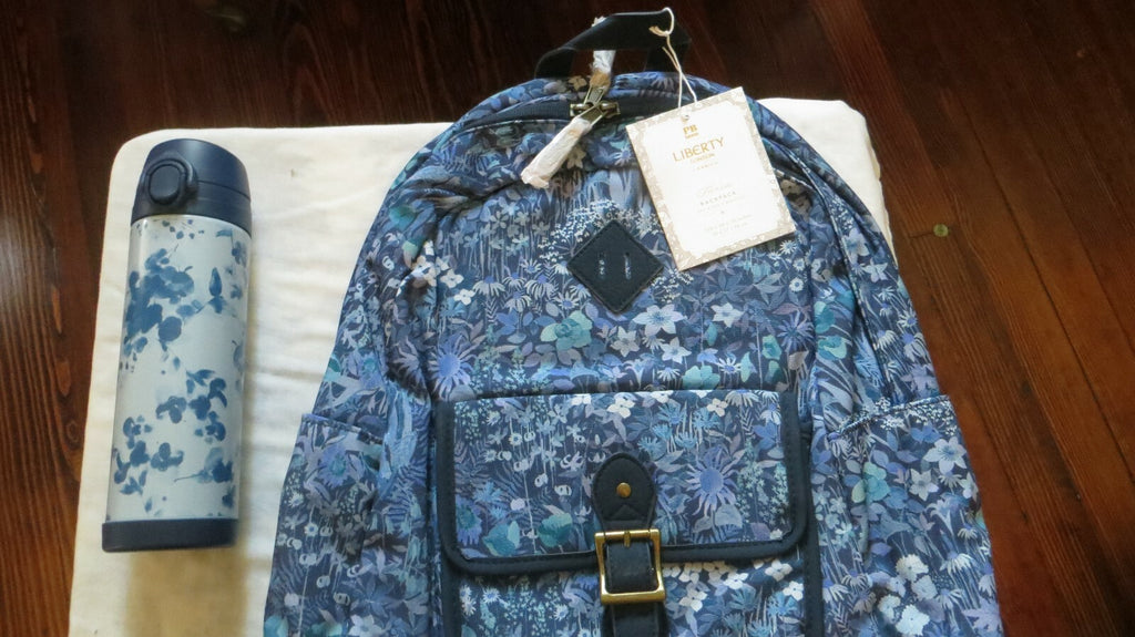 Pottery barn School Backpack+ Water Bottle floral Disney travel rainbow kid ?? .