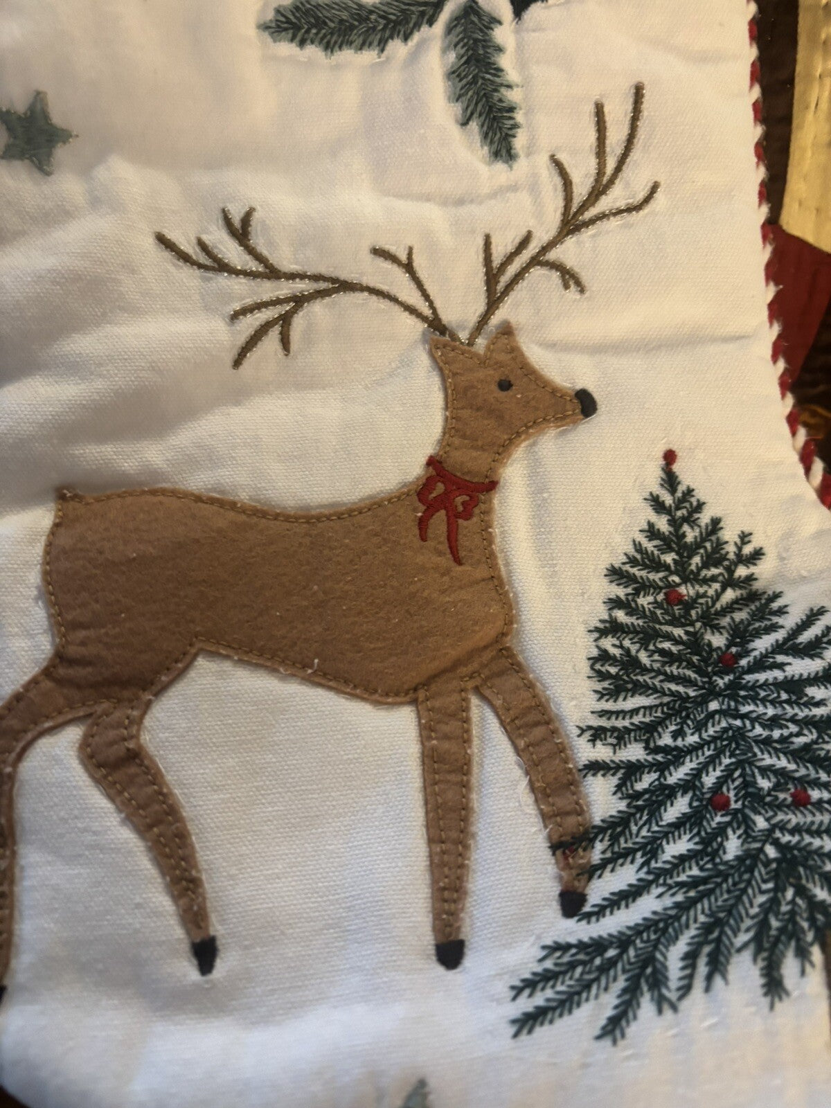 Pottery Barn Disney Holiday Candy Cane Deer Christmas stocking gift kid Santa ,/