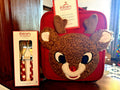 School Pottery barn Christmas holiday RUDOLPH LUNCH BOX BAG+Utensil gift pre -