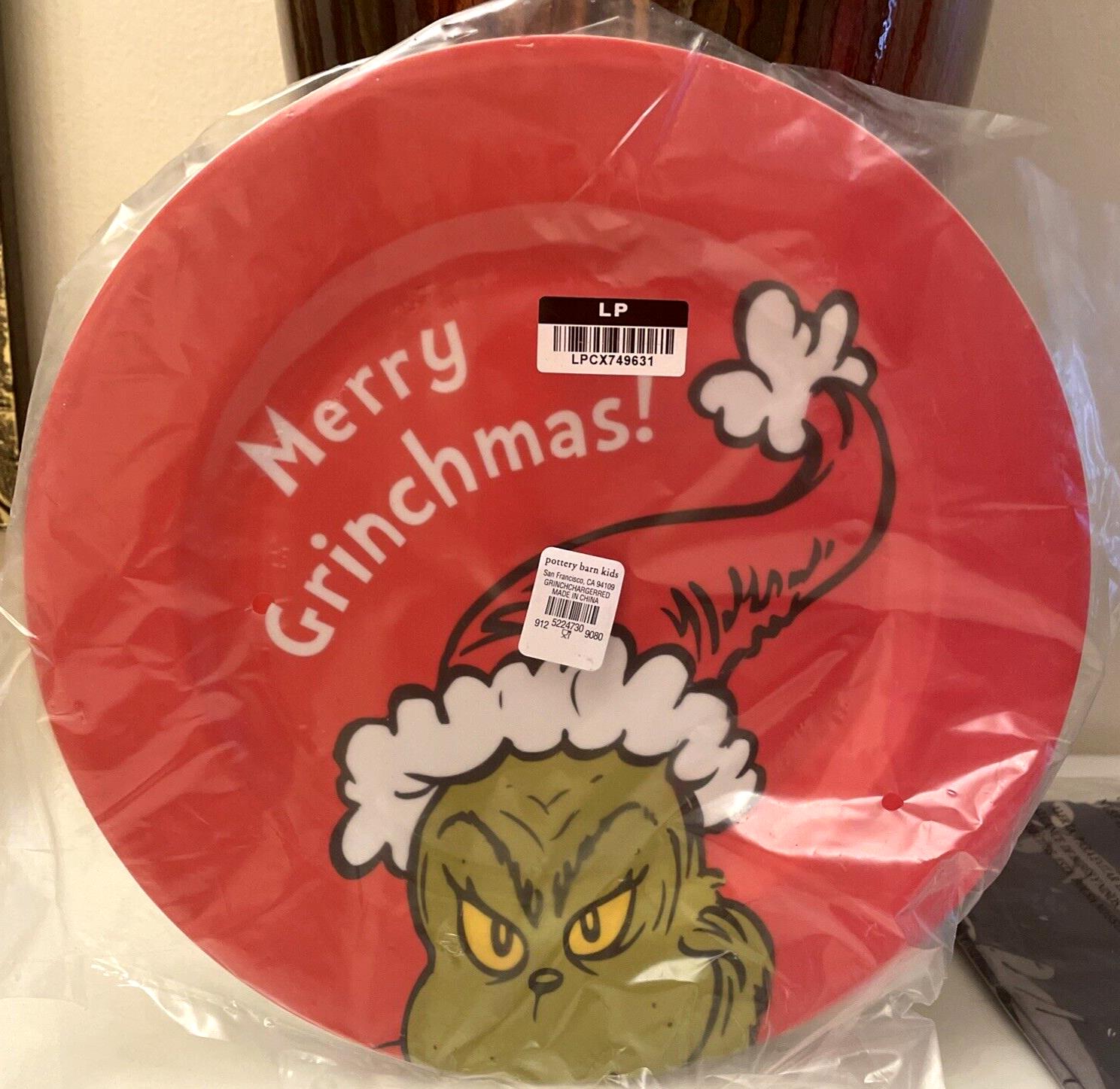 Pottery Barn GRINCH Christmas?? holiday gift Seuss party Disney school kid Plate