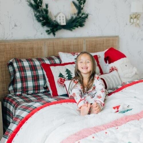 Pottery Barn Disney PLAID Stewart Pillow SHAM + Duvet Christmas gift holiday kid