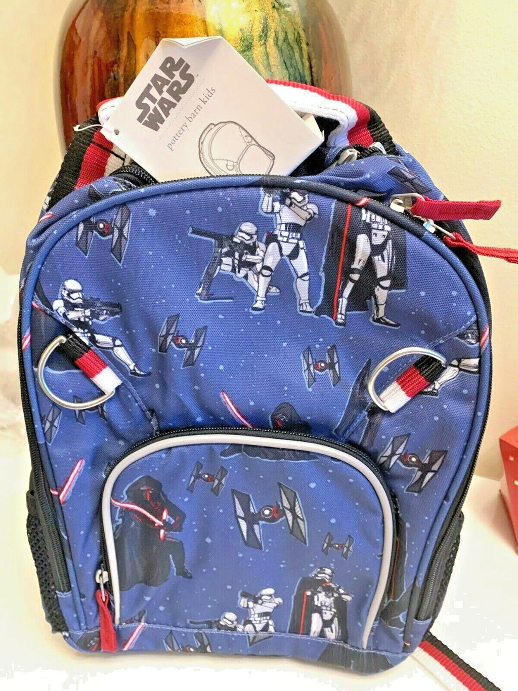 Pottery barn school BACKPACK STAR WARS Solo spaceship jedi droid Lunch box ??  .