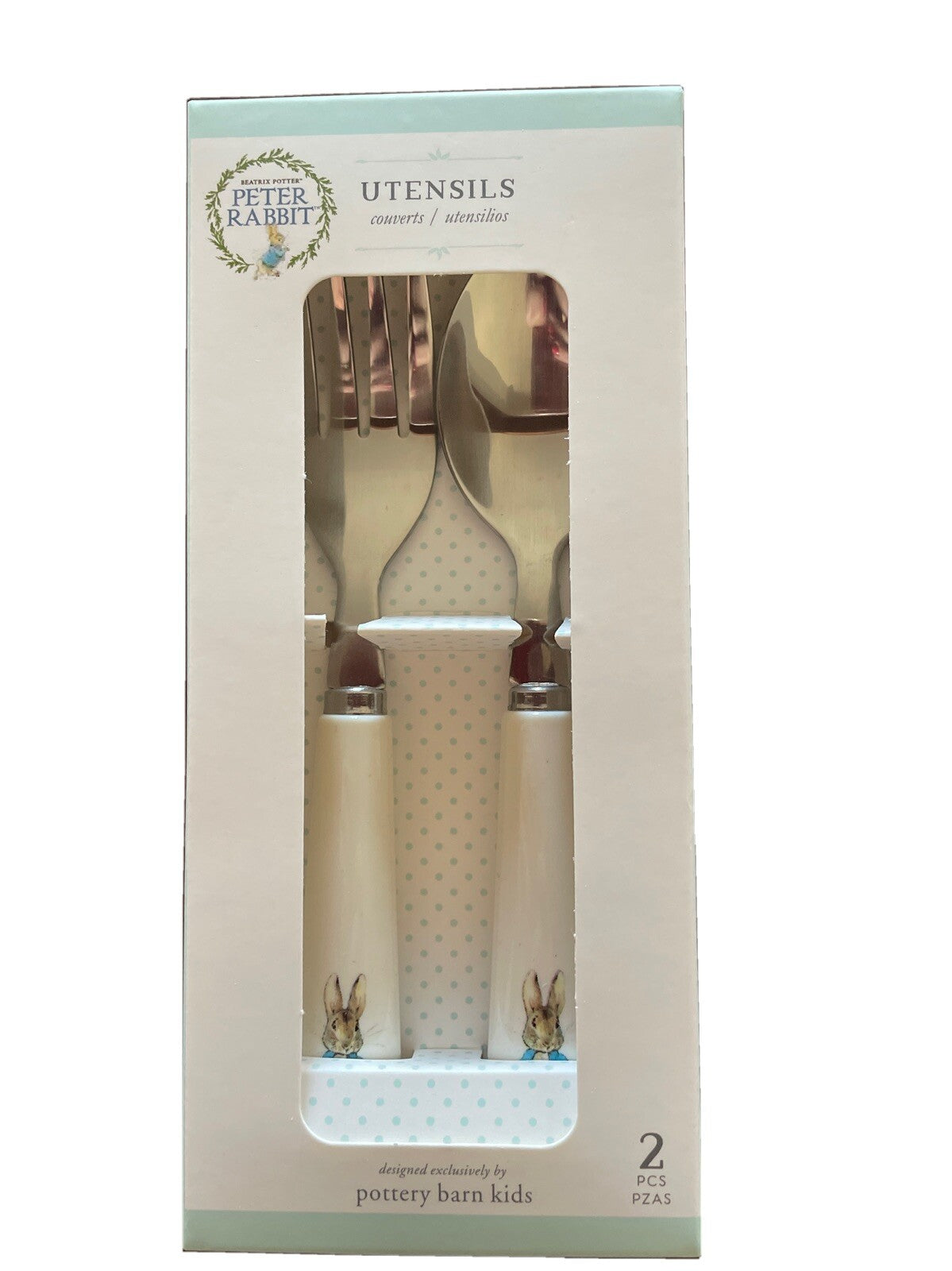 School Disney Pottery Barn Peter Rabbit Utensil Set Party Holiday Pre K Kid /