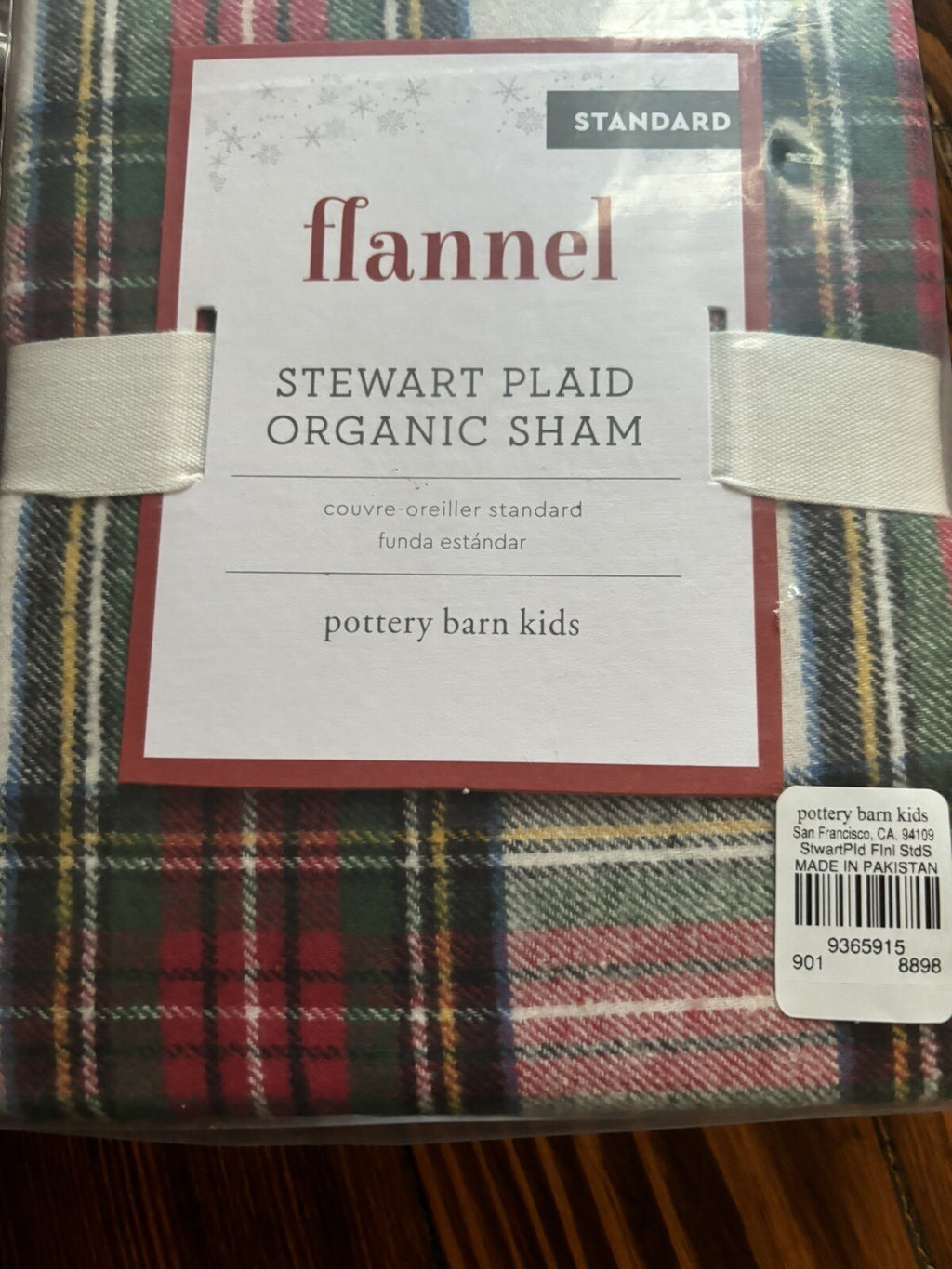 Pottery Barn Disney PLAID Stewart Pillow SHAM + Duvet Christmas gift holiday kid