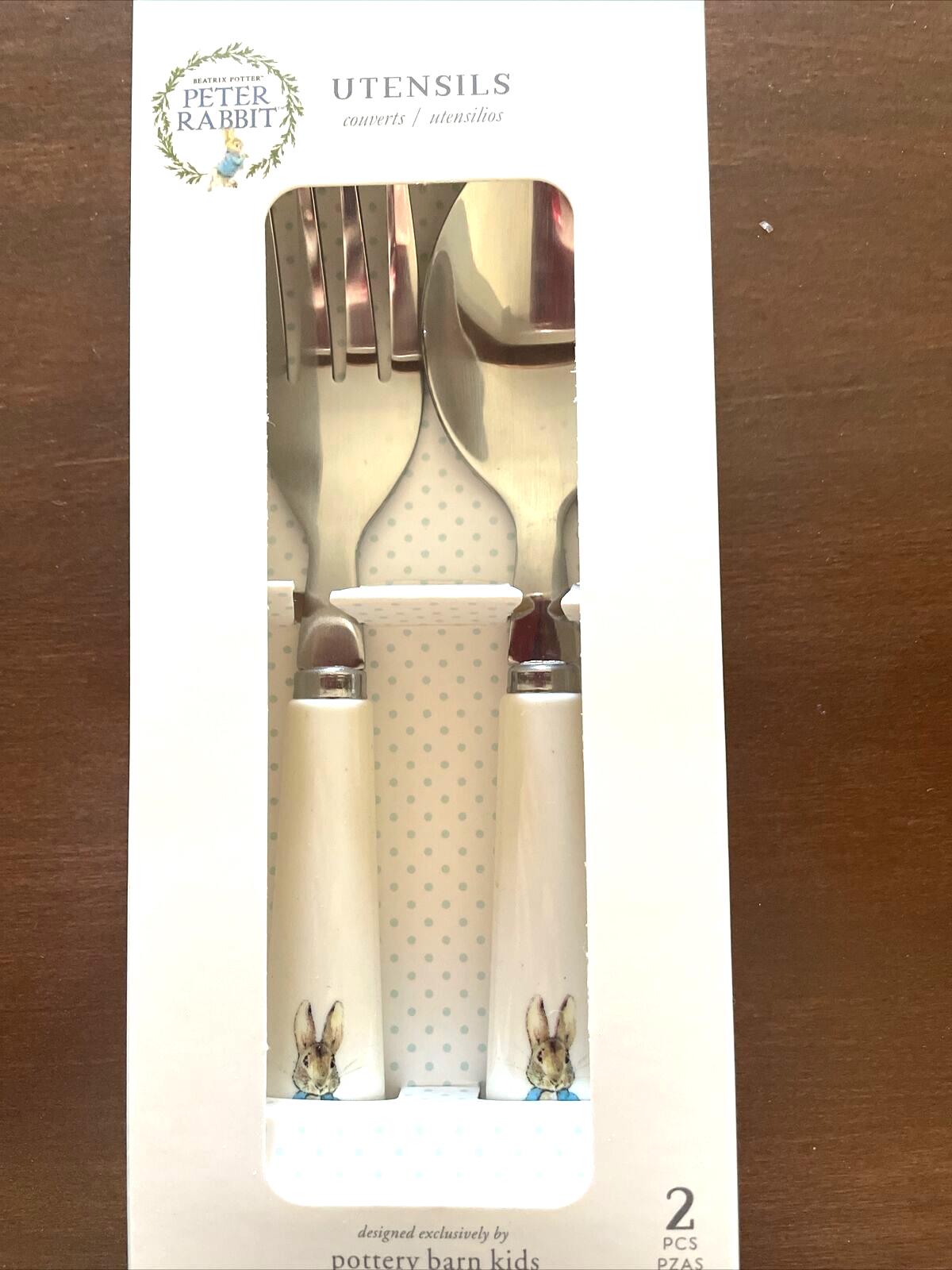 School Disney Pottery Barn Peter Rabbit Utensil Set Party Holiday Pre K Kid /