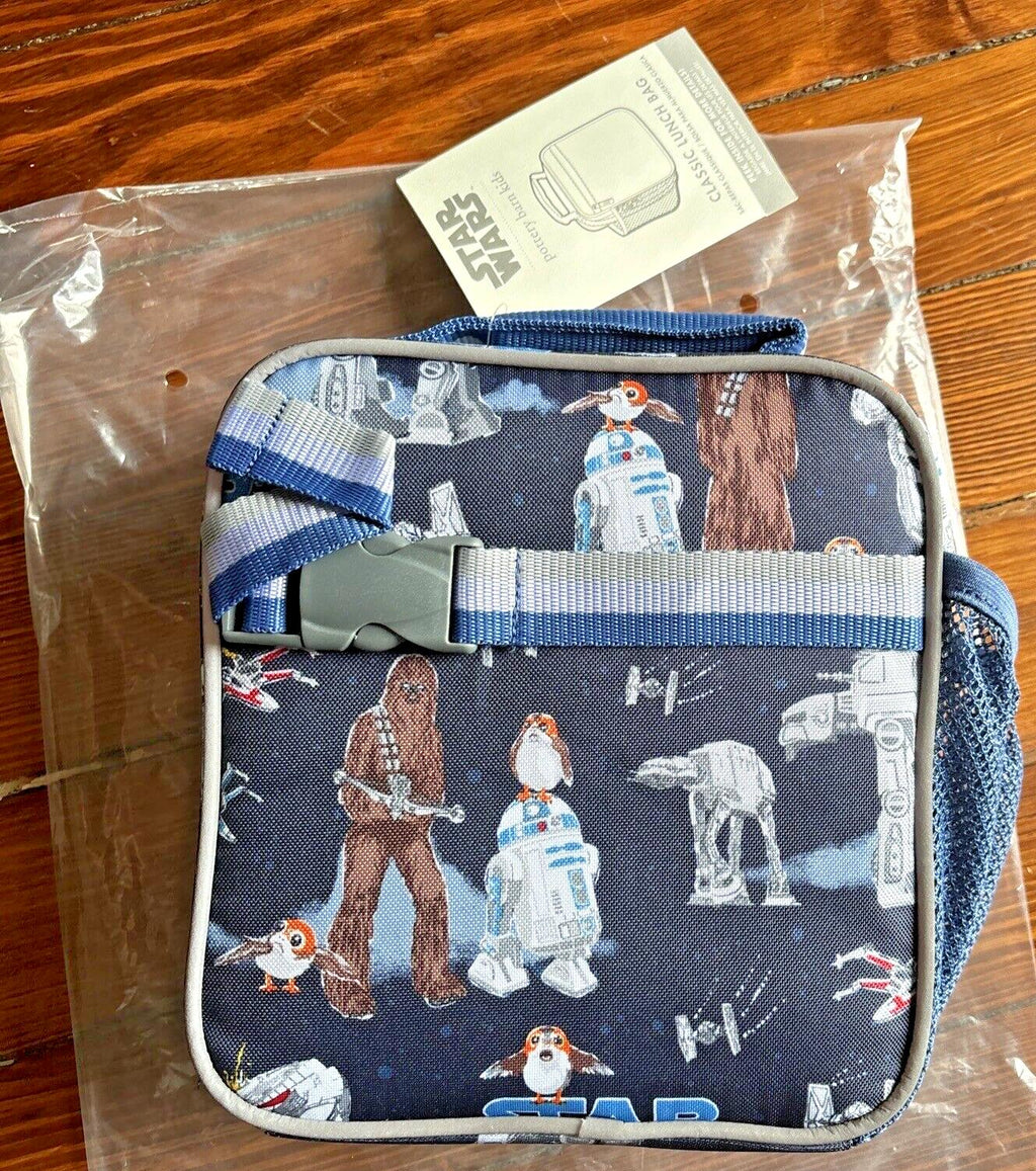 Pottery barn school BACKPACK STAR WARS Solo spaceship jedi droid Lunch box ??  .