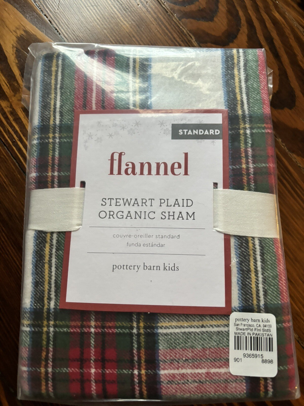 Pottery Barn Disney PLAID Stewart Pillow SHAM + Duvet Christmas gift holiday kid