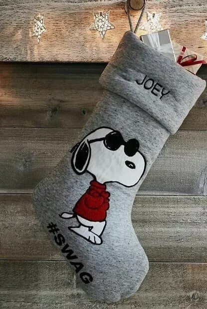 Pottery Barn Holiday Peanuts Snoopy Christmas stocking gift party kid Disney ]