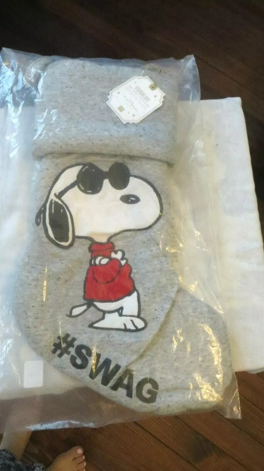 Pottery Barn Holiday Peanuts Snoopy Christmas stocking gift party kid Disney ]