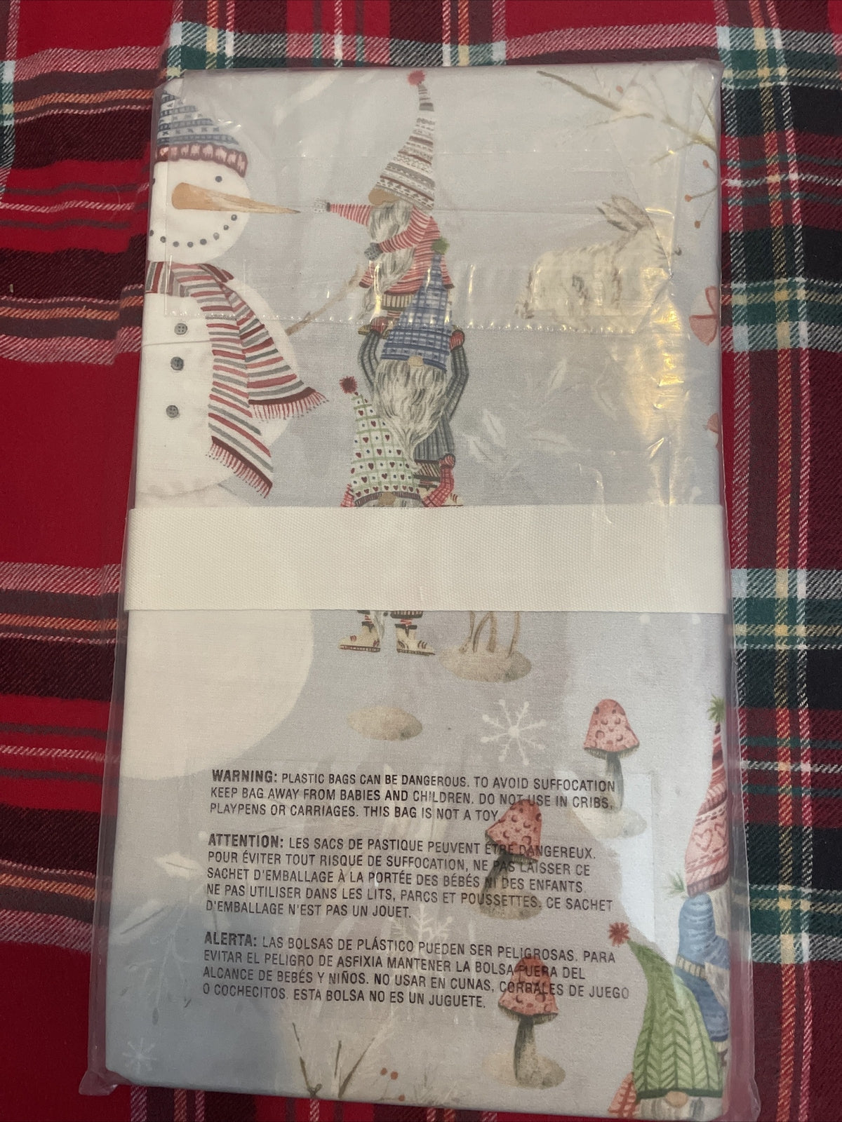 Pottery Barn holiday Disney Christmas Gift Deer Forest Snowman Pillowcase KING \