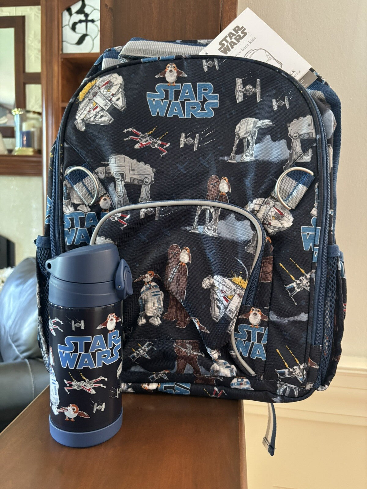 Pottery barn School BACKPACK WATER STAR WARS Grogu Disney Lunch Bag Travel Boy /