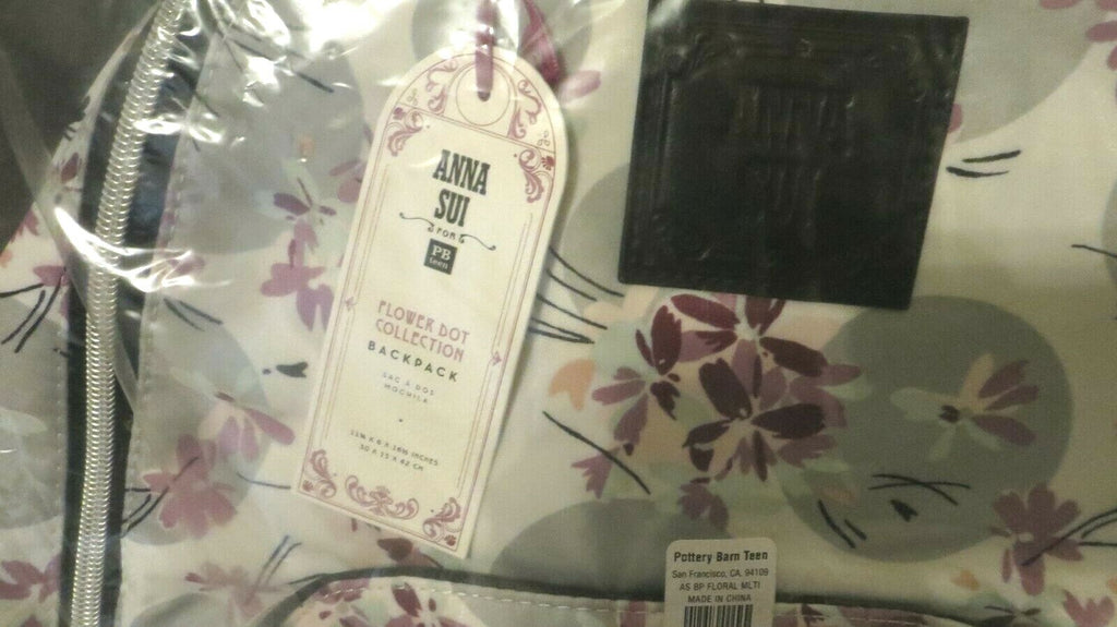 School pottery barn Anna Sui Floral backpack + Lunch Box bag +Butterfly Water .