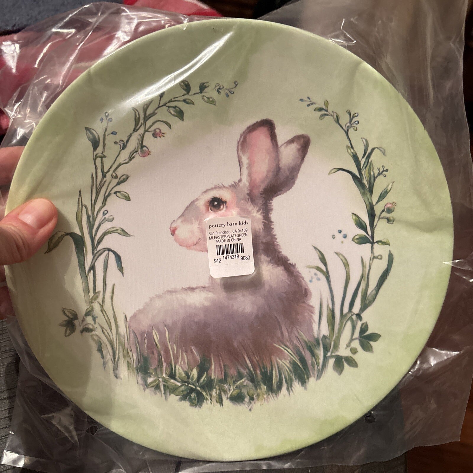 Pottery Barn Disney PLATE Rabbit Easter ?? holiday Party gift BUNNY Love SET 4 !