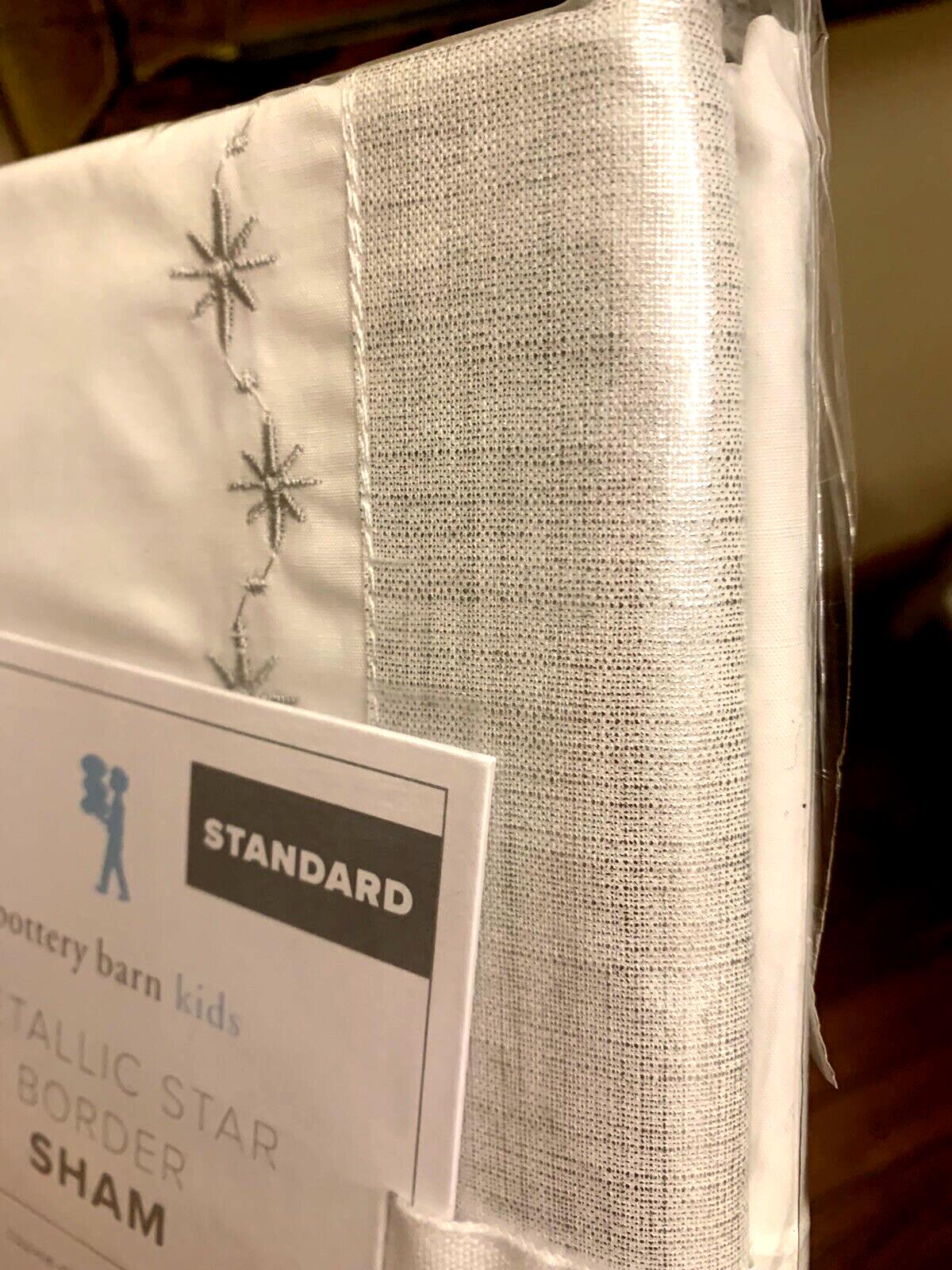 Pottery barn Holiday Christmas princess girl party silver star gift Pillow Sham