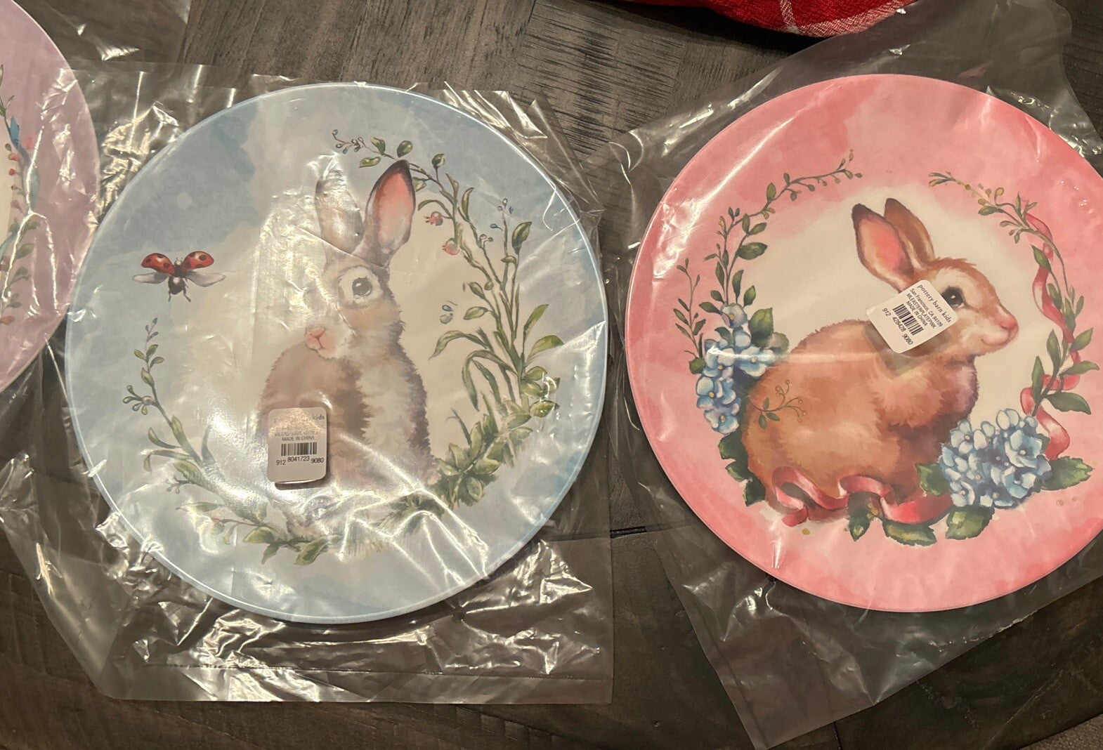 Pottery Barn Disney PLATE Rabbit Easter ?? holiday Party gift BUNNY Love SET 4 !